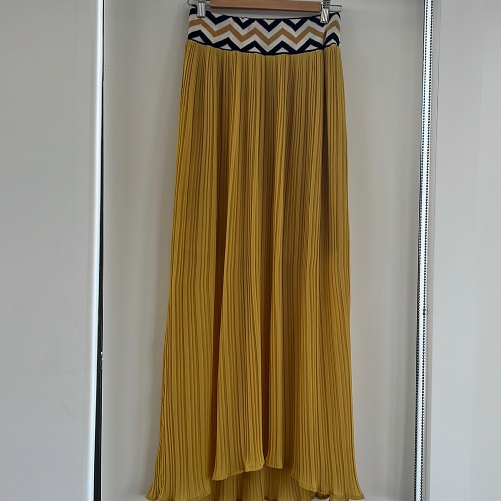 Anthropologie Dear Creatures Yellow Maxi Skirt - Fall  - Autumn - Flowy